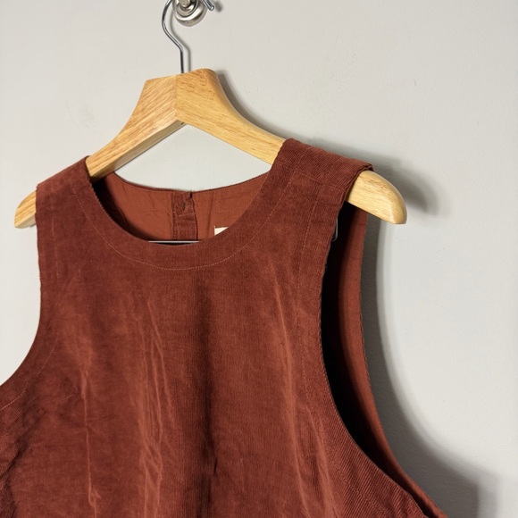 Pact Organic Cotton Sleeveless Top Shirt Corduroy Brown Size XL 494 - Picture 3 of 8